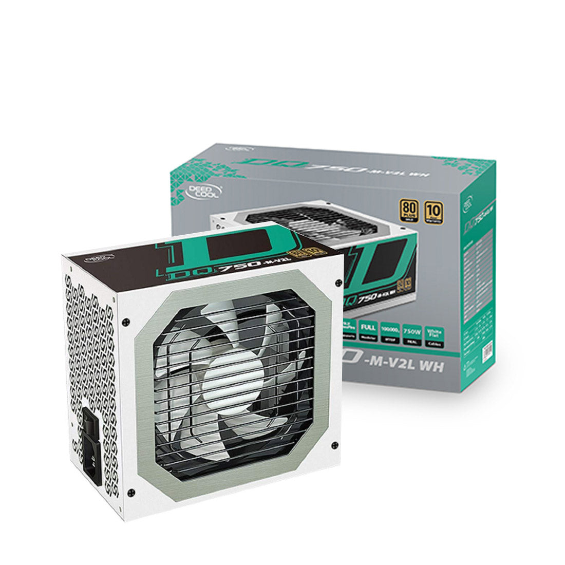 DEEPCOOL DQ750-M-V2L-WH 750 Watt 80 Plus Gold Full Modular PSU White –