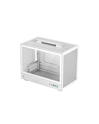 DeepCool CH160 Portable High Airflow Mini-ITX Computer Case Mini-Tower Gaming Cabinet - White