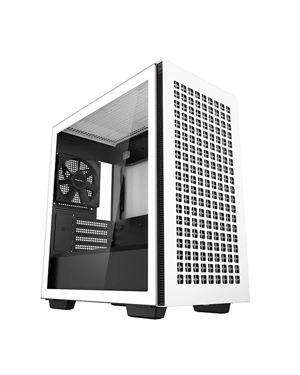 Deepcool CH370 Minimalistic M-ATX Tempered Glass Side Panel Mini-Tower Cabinet - White