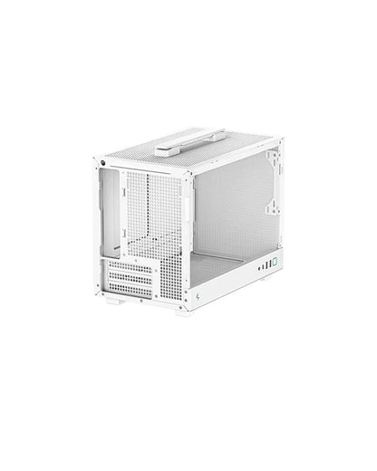 DeepCool CH160 Portable High Airflow Mini-ITX Computer Case Mini-Tower Gaming Cabinet - White