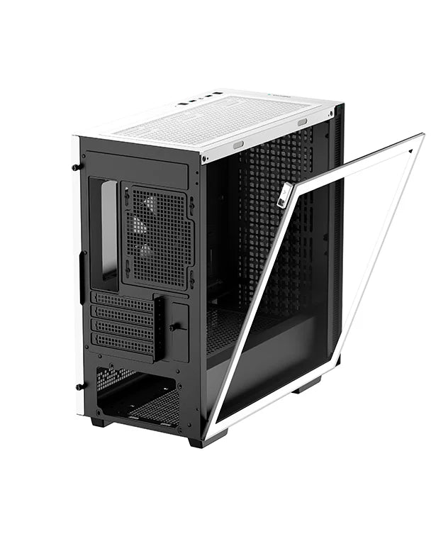 Deepcool CH370 Minimalistic M-ATX Tempered Glass Side Panel Mini-Tower Cabinet - White