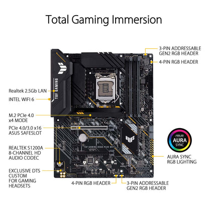 ASUS TUF Gaming B560-Plus WiFi Intel B560 LGA 1200 ATX Motherboard