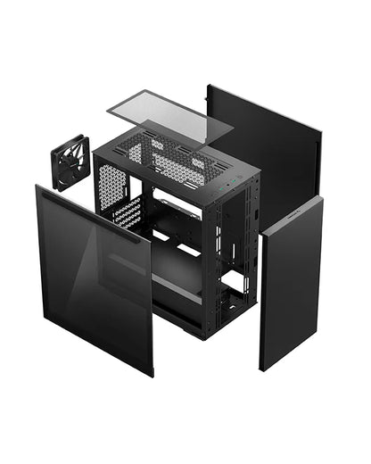 DeepCool MACUBE 110 Sleek Magnetic Tempered Glass Panel Micro ATX Mid-Tower Cabinet