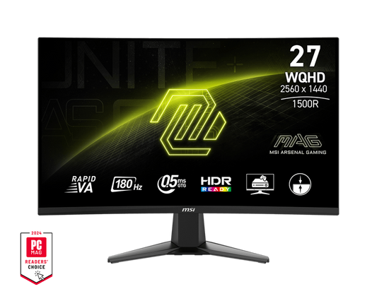 MSI MAG 27CQ6F 27" 2K WQHD 180Hz 0.5ms VA Curved Gaming Monitor