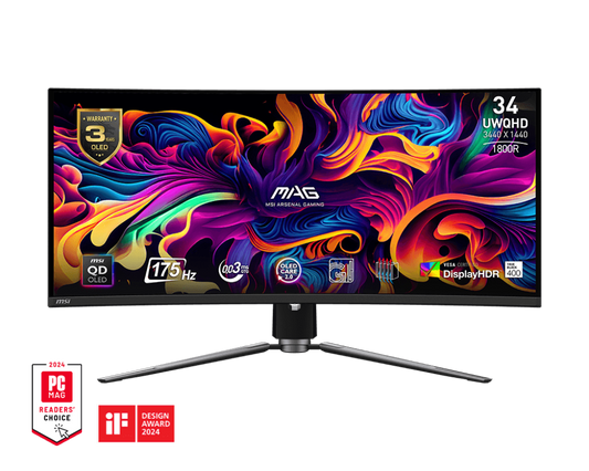 MSI Optix MAG342CQR 34-इंच UWQHD कर्व्ड गेमिंग मॉनिटर 144Hz रिफ्रेश रेट के साथ