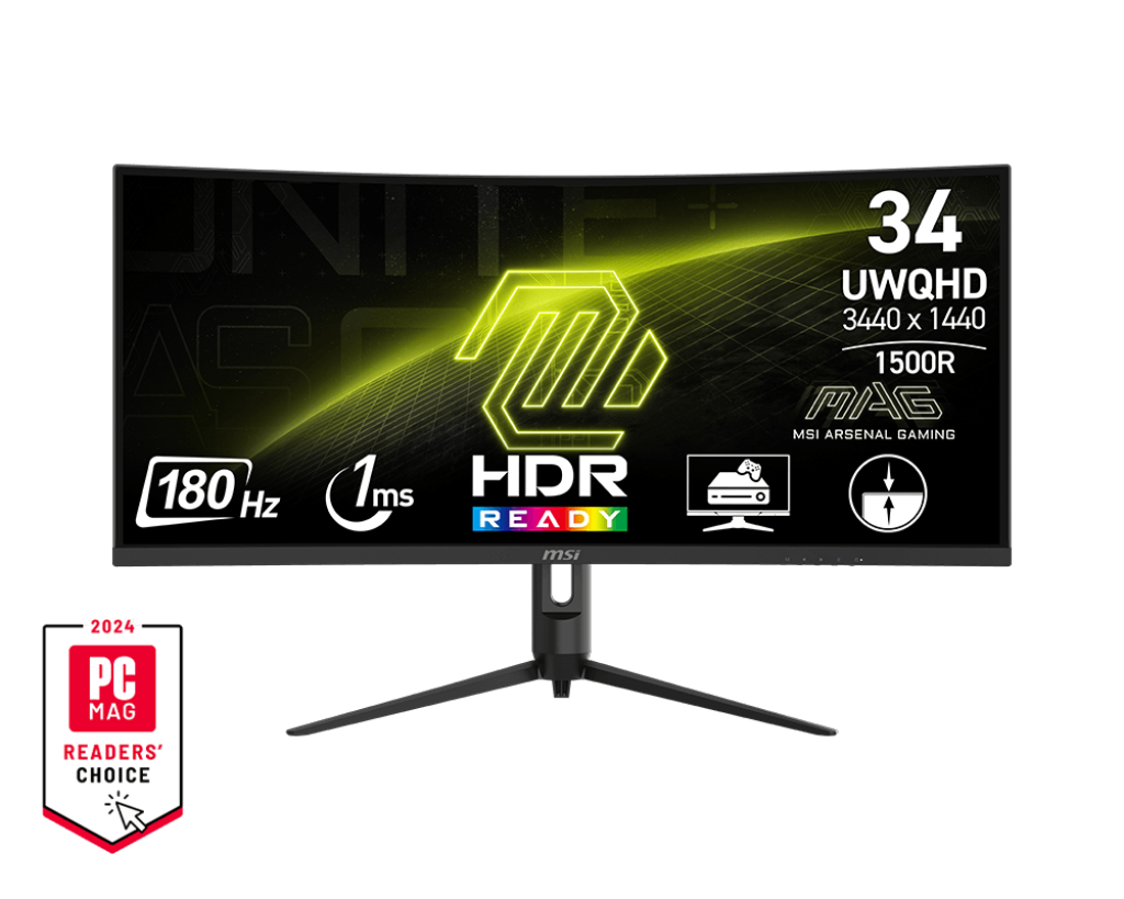 MSI MAG 342CQR E2 34" 2K UWQHD 180Hz 1ms Curved Gaming Monitor