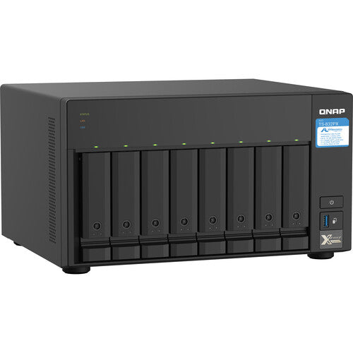 QNAP TS-832PX-4G Quad Core 8 Bay Desktop Network Attached Storage Enclosure - Black