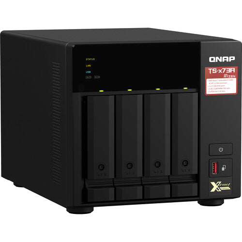 QNAP TS-473A-8G Quad Core 4 Bay Desktop Network Attached Storage Enclosure - Black