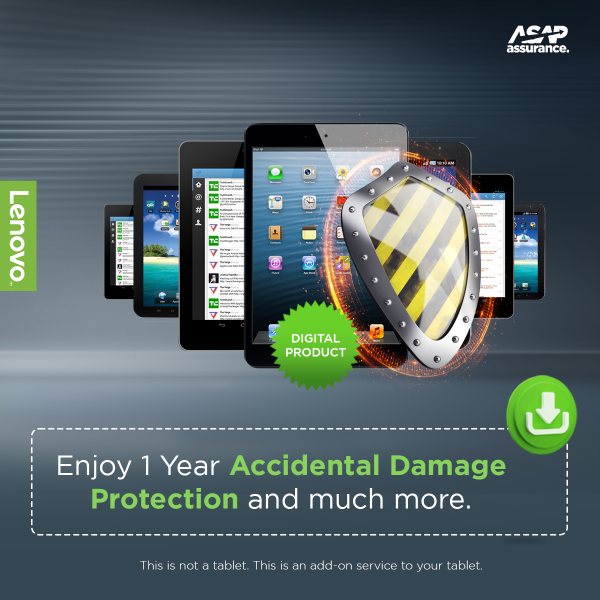 Lenovo 1 Year Accidental Damage Protection ADP Pack for Idea Entry Android Tablets (NOT A TABLET)