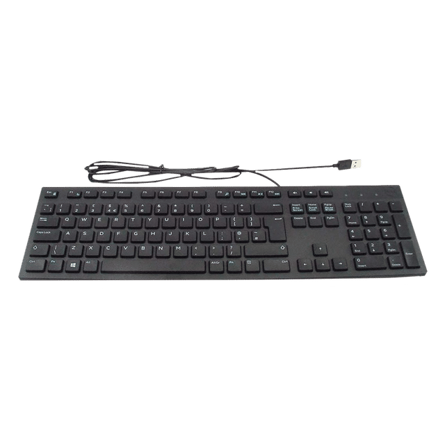 Dell KB216 Full-Size Wired Spill Resistance Keyboard with 3 Indicator Lights