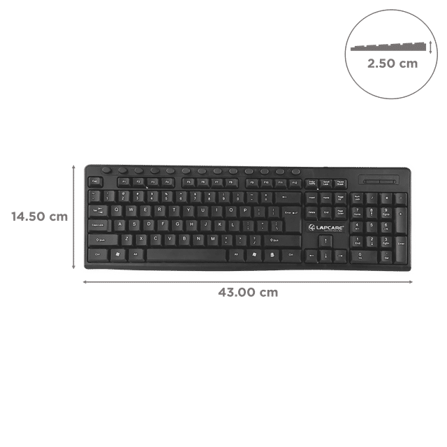 [Repacked]Lapcare E9 117 Keys USB Ergonomic Multimedia Wired Keyboard