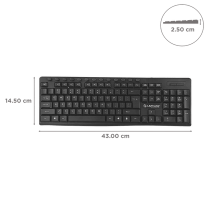 [Repacked]Lapcare E9 117 Keys USB Ergonomic Multimedia Wired Keyboard