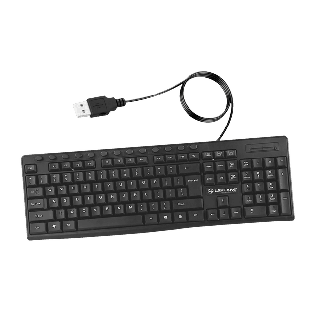 [Repacked]Lapcare E9 117 Keys USB Ergonomic Multimedia Wired Keyboard