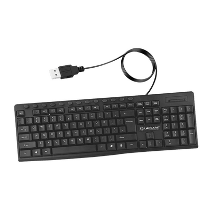 [Repacked]Lapcare E9 117 Keys USB Ergonomic Multimedia Wired Keyboard