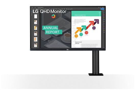 LG 27QN880-B 27" 75Hz QHD Ergo IPS USB Type-C Gaming Monitor