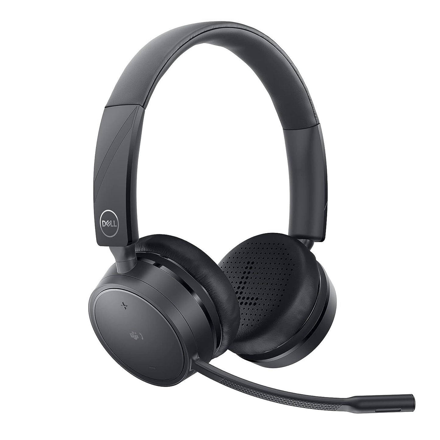 Dell WL5022 Pro Wireless Leatherette Headband Active Noise Cancellation Headset with Microphone - Black