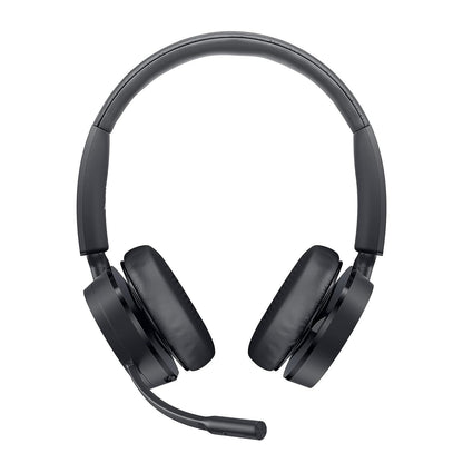 Dell WL5022 Pro Wireless Leatherette Headband Active Noise Cancellation Headset with Microphone - Black