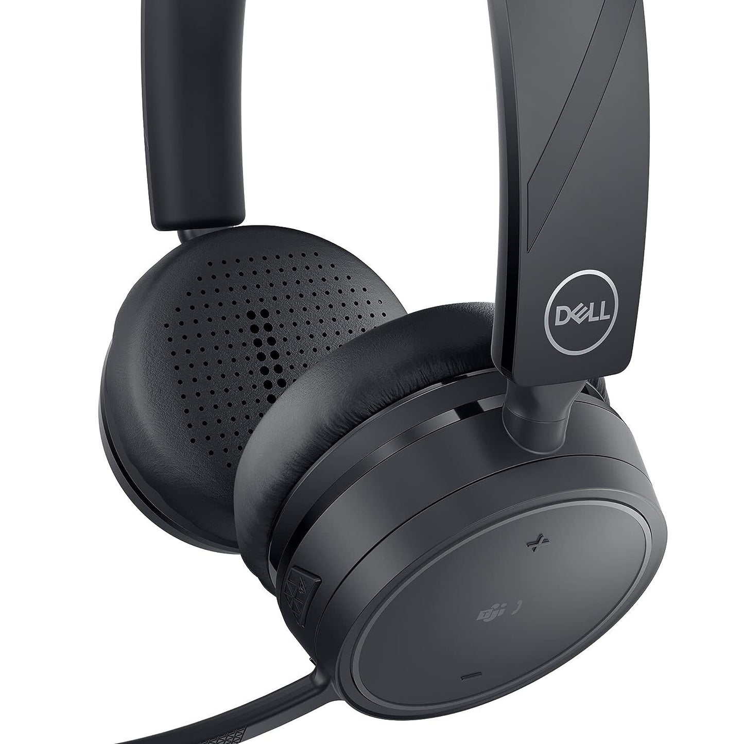 Dell WL5022 Pro Wireless Leatherette Headband Active Noise Cancellation Headset with Microphone - Black