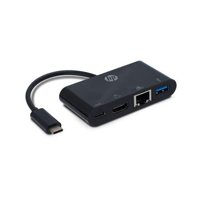 HP USB-C Multi Port Hub with USB-C VGA USB 3.0 and Gigabit Ethernet Ports