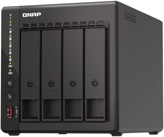 QNAP TS-453E-8G Quad Core 4 Bay Desktop Network Attached Storage Enclosure - Black