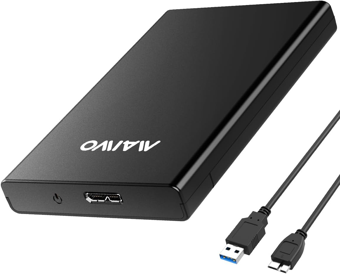 MAIWO 2.5” USB 3.0 SATA External Hard Drive Enclosure - Black