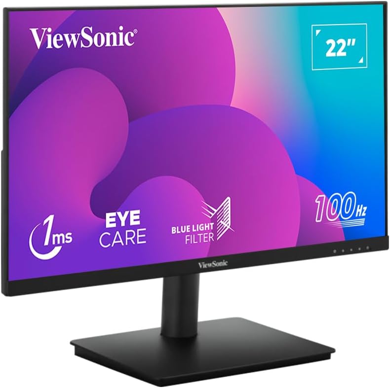 ViewSonic 22” FHD monitor cheapest for work and gaming (just the monitor)