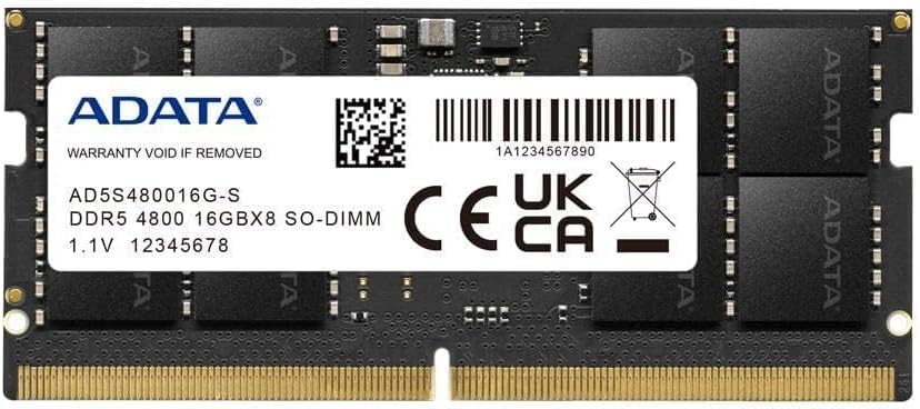 ADATA 16GB DDR5 4800MHz CL40 SO-DIMM Laptop Memory