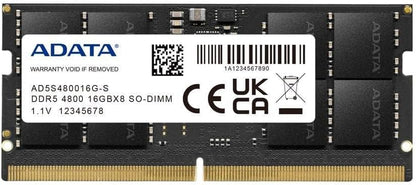 ADATA 16GB DDR5 4800MHz CL40 SO-DIMM Laptop Memory