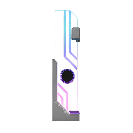 Cooler Master Atlas ARGB Tempered Glass Infinity Mirror Design GPU Support Bracket - Silver Gray