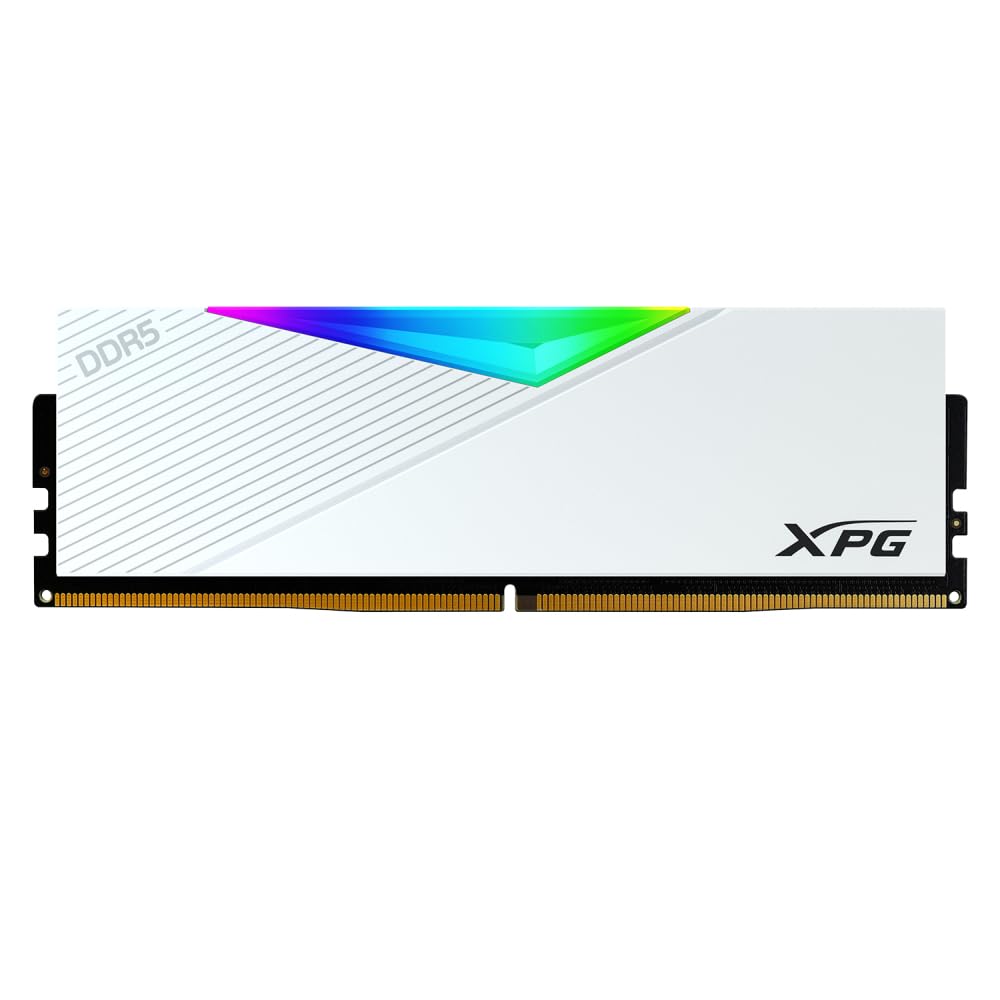 XPG Lancer Series 16GB DDR5 RAM 6000MHz RGB Gaming Desktop Memory - White