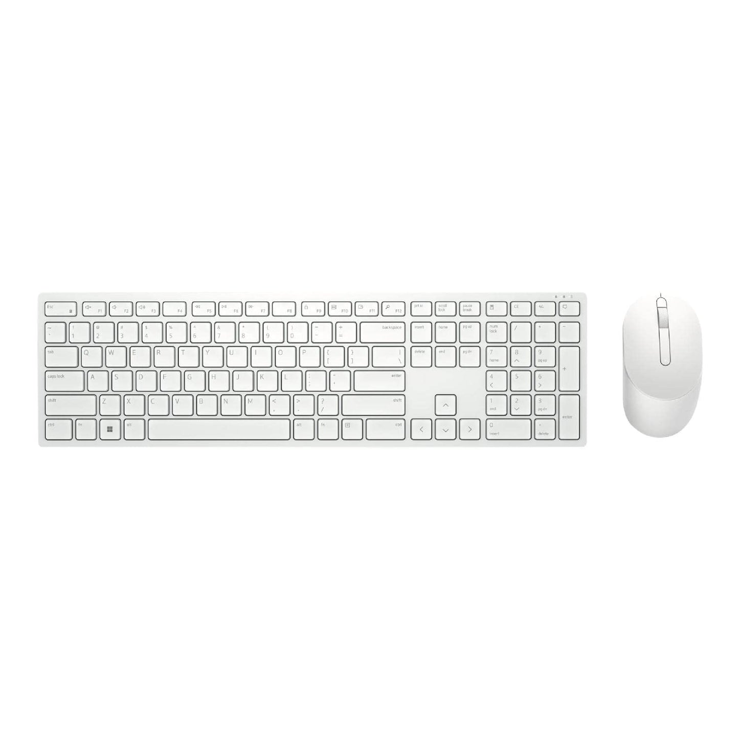 Dell KM5221W Pro 2.4GHz USB Wireless Keyboard and Mouse Combo (US English) - White