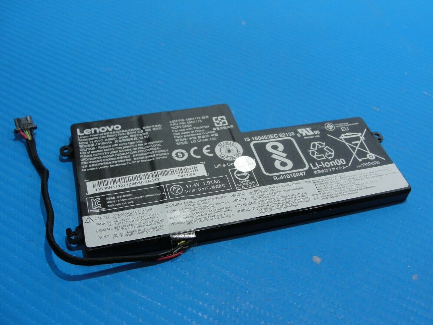 Lenovo 45N1112 Original OEM 24Whr 2060mAh 11.4V 4 Cell Laptop Battery for Select Lenovo Laptops