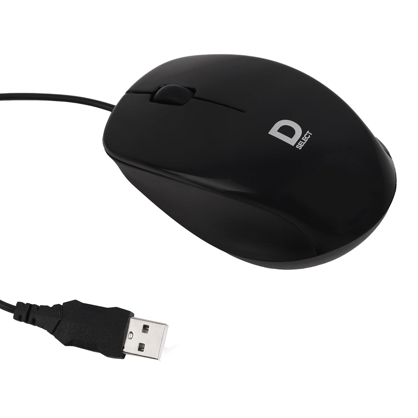 Dell Exclusive D SELECT DS111 1200DPI USB Type A Optical Wired Mouse - Black