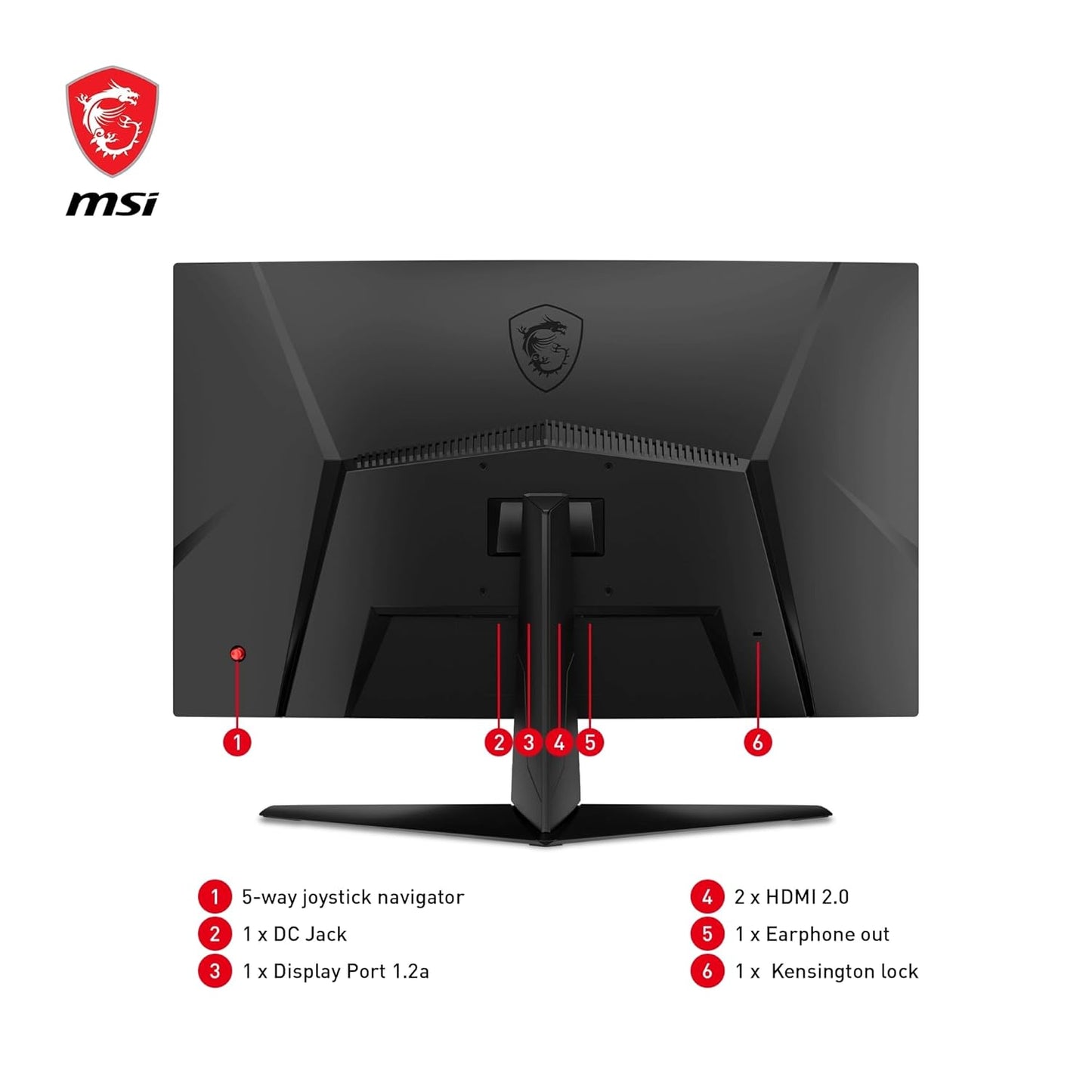 MSI G27C4X 27" FHD 250Hz 1ms VA AMD FreeSync Curved Gaming Monitor