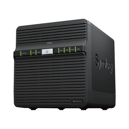 Synology DiskStation DS423 4-Bay Network Attached Storage Enclosure Drive - Black