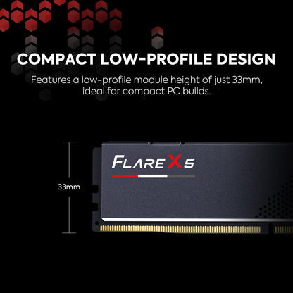 G.SKILL Flare X5 Series 32GB (2x16GB) DDR5 RAM 6000MHz CL30 Gaming Desktop Memory