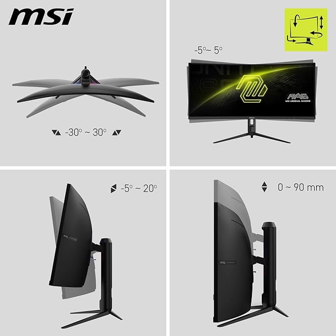 MSI MAG 342CQR E2 34" 2K UWQHD 180Hz 1ms Curved Gaming Monitor