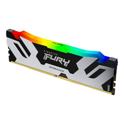 Kingston Fury Renegade RGB 32GB (2x16GB) DDR5 6000MHz CL32 DIMM Desktop Gaming Memory - Silver/Black