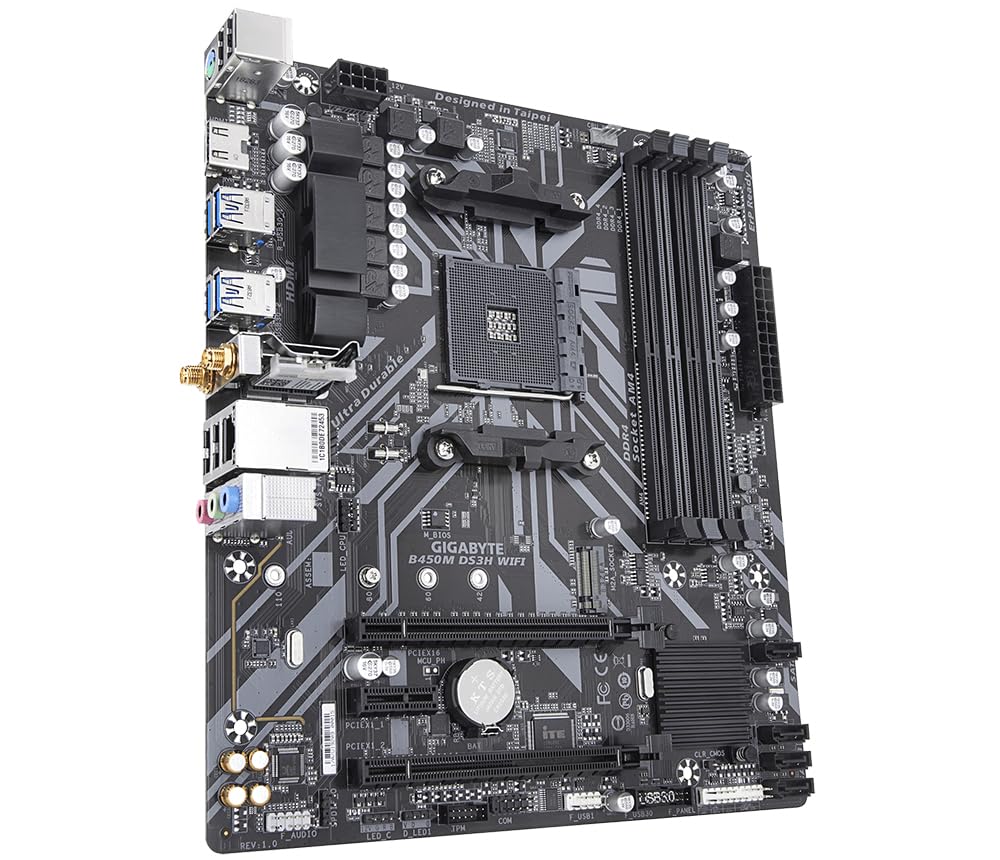 GIGABYTE B450M DS3H WIFI DS3H Ultra Durable AMD AM4 Micro ATX DDR4 Motherboard