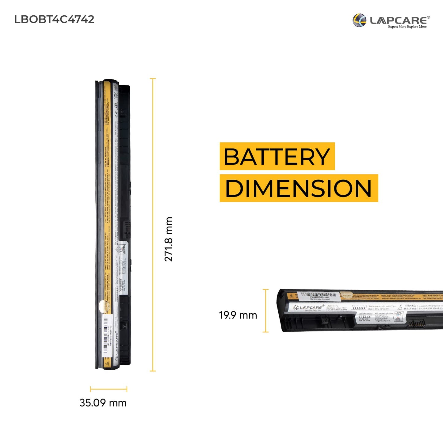 Lenovo IdeaPad G500s Compatible Laptop Battery 29Whr 2000mAh 14.4V 4 Cell