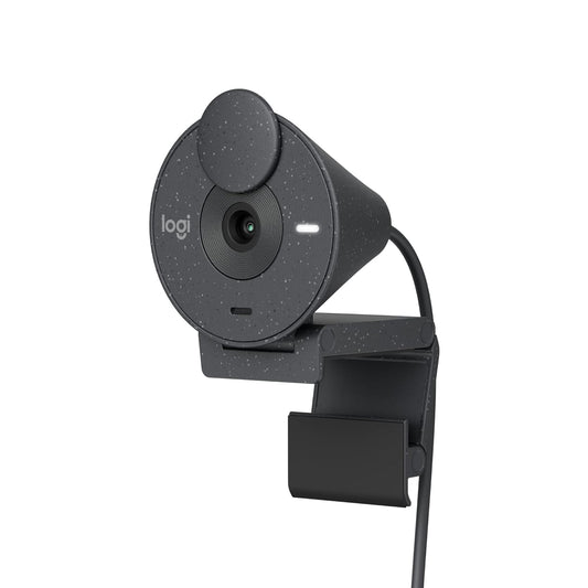 Logitech BRIO 300 USB-C 1080p Full HD Webcam with Auto-light Correction and Noise Reducing Mic - Graphite