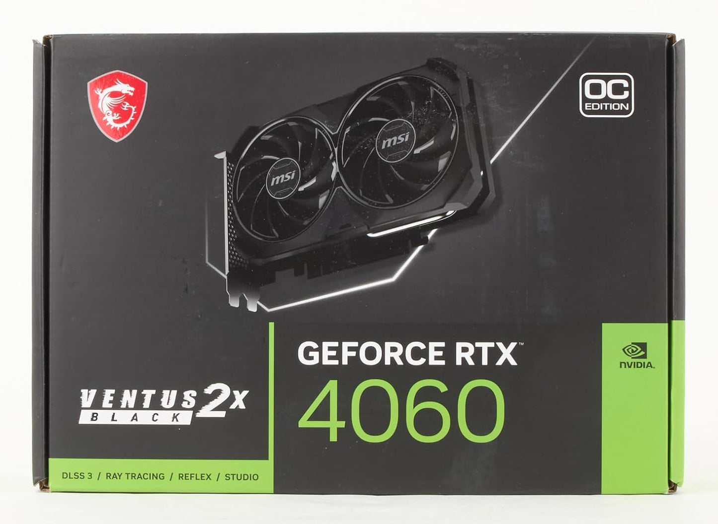 MSI GeForce RTX 4060 VENTUS 2X Black 8G OC 8GB GDDR6 128-Bit Graphics Card