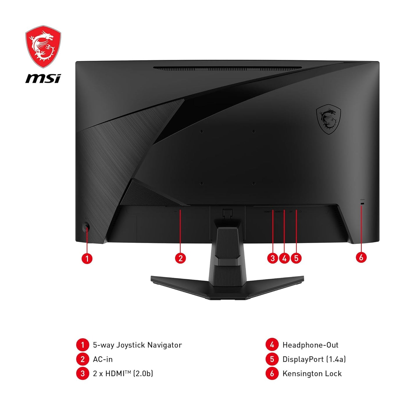 MSI MAG 27CQ6F 27" 2K WQHD 180Hz 0.5ms VA Curved Gaming Monitor