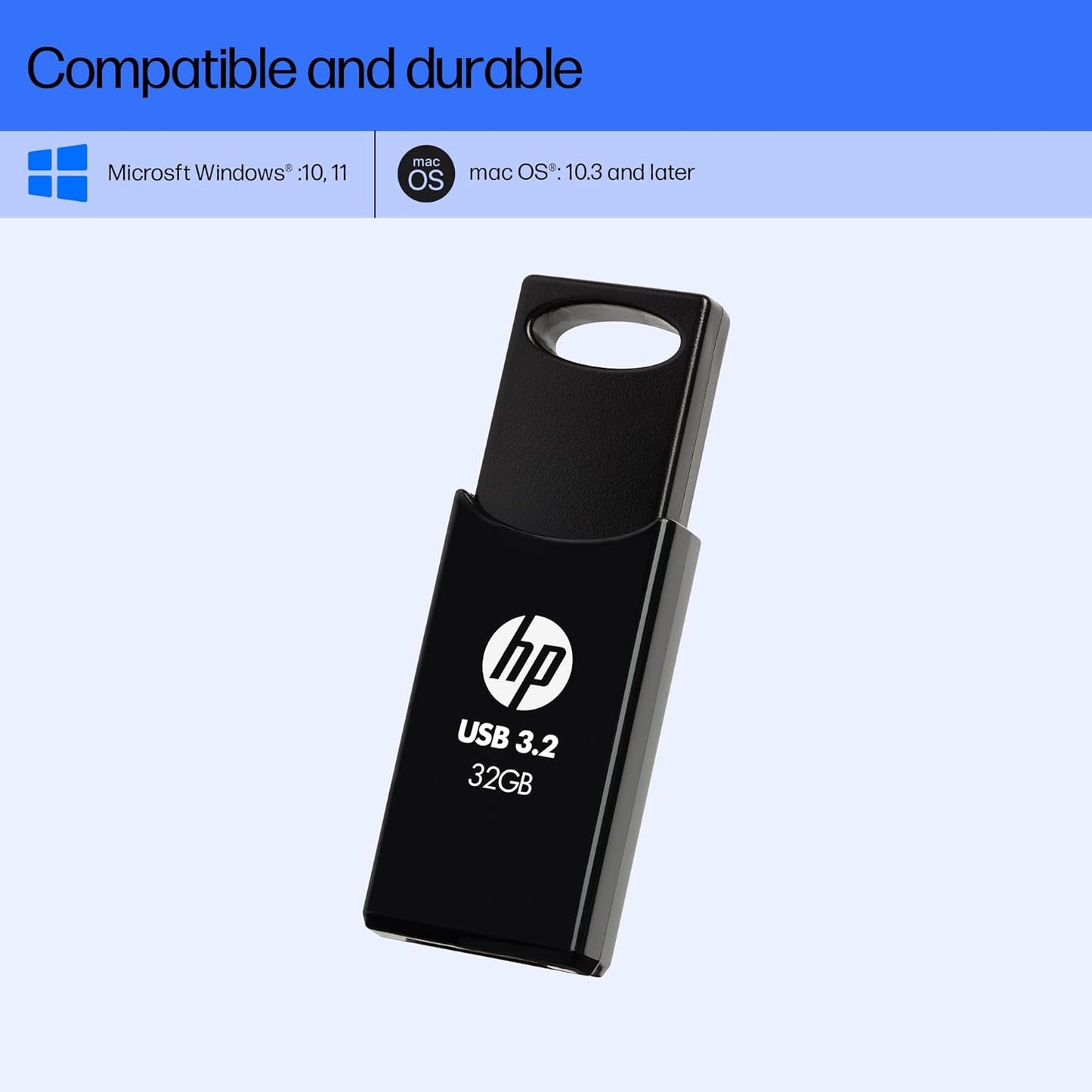 HP 712W 32GB USB 3.2 Flash Drive-Black