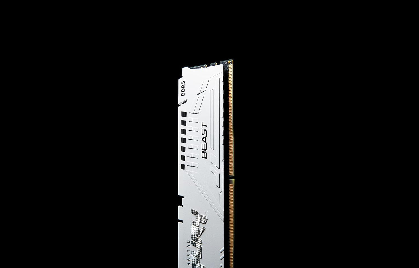 Kingston Fury Beast 16GB DDR5 6000MHz CL40 DIMM Gaming Desktop Memory - White