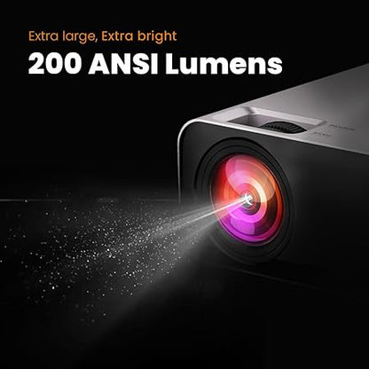 [RePacked] Portronics BEEM 200 Plus Multimedia LED Projector with Wi-Fi 200 Lumens Android/iOS Mirroring with 4W Inbuilt Speakers