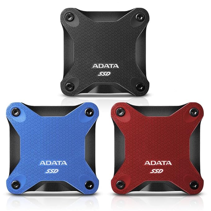 [RePacked] ADATA SD600Q 480GB Military Grade Light Compact Portable External SSD Solid State Drive (Red)