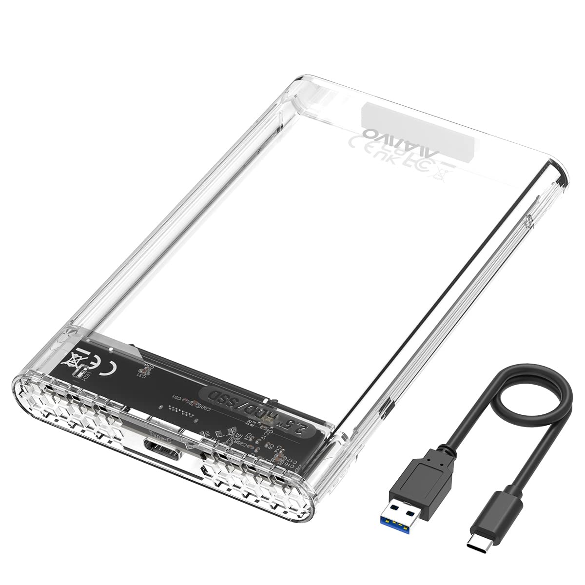 MAIWO 2.5" SATA SSD/HDD Tool-Free USB C to SATA External Hard Drive Enclosure