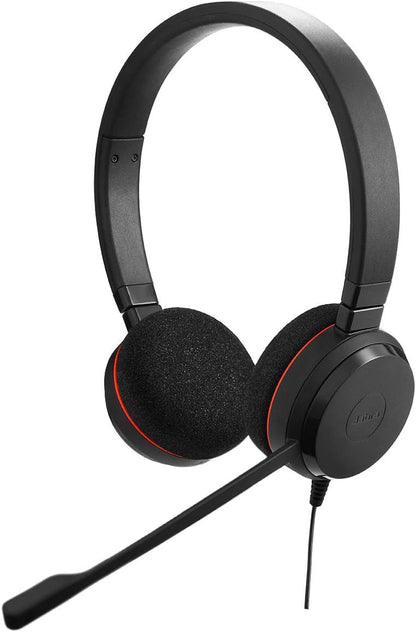 Jabra Evolve 20 UC USB Professional Wired Stereo Headset with Ultimate Noise Cancellation Mic - Black