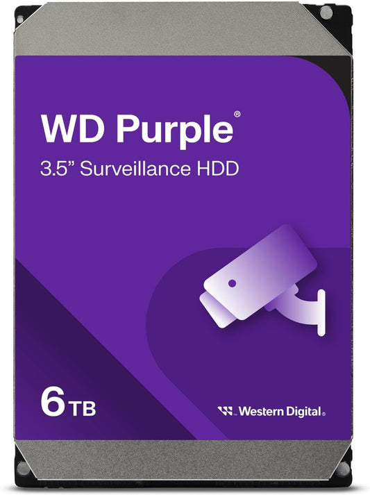 Western Digital Purple 6TB 3.5-inch SATA 5400RPM Surveillance Internal Hard Drive